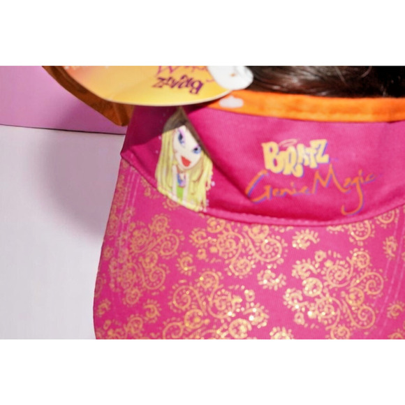 Vintage Bratz Genie Magic Visor Hat NWT – Yasmin Graphic Pink & Orange Glitter - Picture 3 of 6